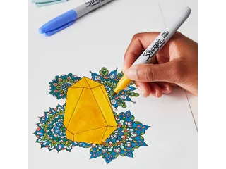 Viltstift Sharpie Fijne punt Mystic Gems blister à 12 kleuren - 6