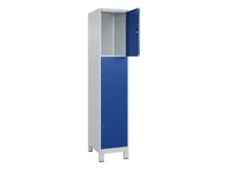 lockerkast,HxBxD 1950x400x500mm,1x3vakken,vak B 400mm,cil.-slot,voeten - 1