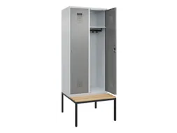 locker met bank,HxBxD 2120x800x815mm,2vak,vak B 400mm,cilinderslot