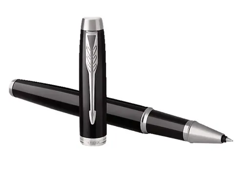Rollerpen Parker IM Black Lacquer CT Finish Fijn Zwarte inkt