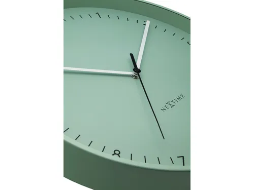 Wandklok NeXtime Berlin L 40cm mint groen aluminium
