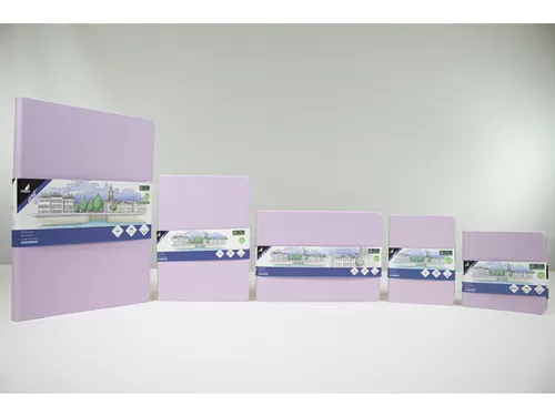 Schetsboek Kangaro A5 landscape violet PU HC 80 blad 140gr roomwit met