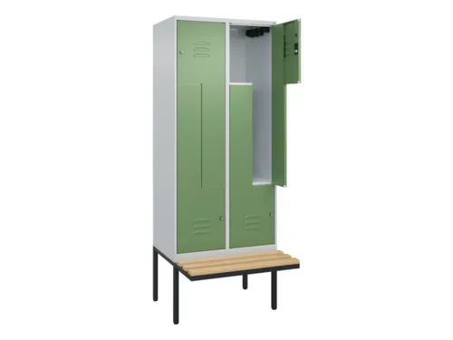 Z-garderobekast,HxBxD 2120x800x815mm,4vak,vak B 400mm,cil.-slot