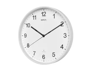 Wandklok MAUL Sprint RC Ø30x5cm kunststof wit/wit incl batterij - 3