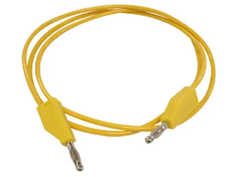 Meetsnoeren (Spuitgegoten Banaanpluggen 4mm) / Geel