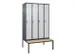locker voor scheiding van kleding,HxBxD 2120x1200x815mm,4vak