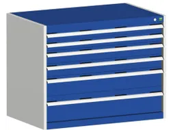 ladekast HxBxD 800x1050x650mm 6laden RAL7035 front RAL5010