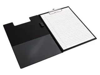 Klembordmap Quantore A4 staand PVC zwart met 100mm klem + penlus - 2