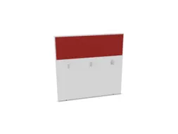 baliepaneel,v. bureau,aanbouw achter,B 1200mm,Bl-wit,BN4011-rood