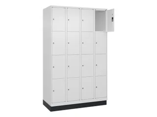 lockerkast,HxBxD 1950x1200x500mm,4x4vakken,vak B 300mm,cil.-slot - 1