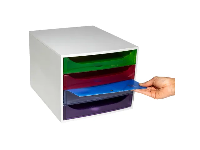 Module de classement Ecobox Linicolor 4 tiroirs - Arlequin