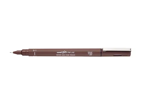Fineliner Uni-ball Pin 0.1mm sepia