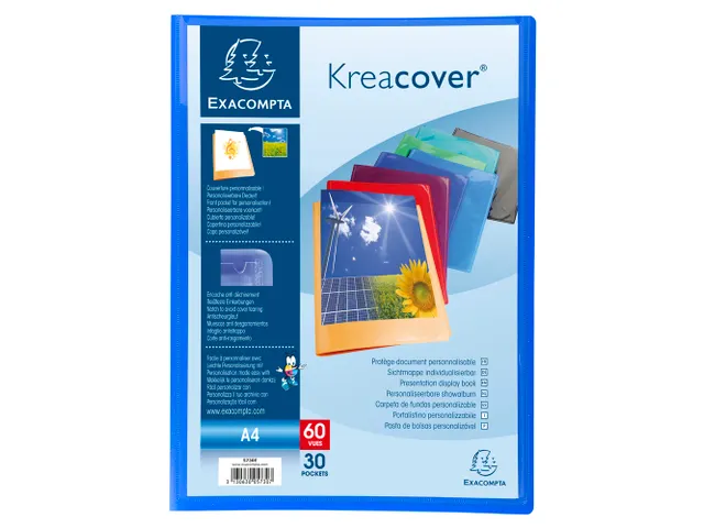 Protège-documents en polypropylène semi rigide Kreacover Opaque 60 v