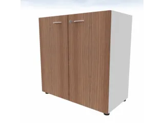 kantoorkast,HxBxD 860x860x450mm,1xhouten vloer,2ordnerhoogte,romp wit - 3