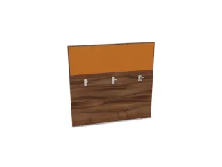 baliepaneel bureau aanbouw achter NP-tiepolo nut BN3005-geel 1200mm - 1