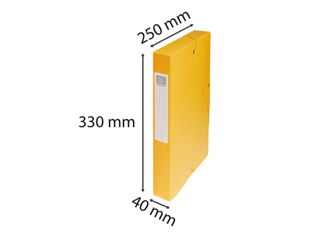 Klasseerdoos glansk. rug 40mm A4 geel