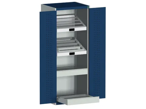 systeemkast HxBxD 2000x800x650mm CNC-lade 2laden Ral7035 Ral5010