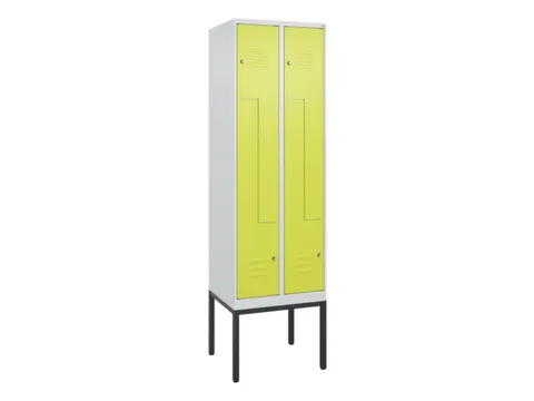 Z-garderobekast,HxBxD 2120x600x500mm,vak B 150/300mm,cil.-slot