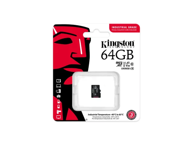 64GB microSDXC Industrial C10 A1 pSLC w/
