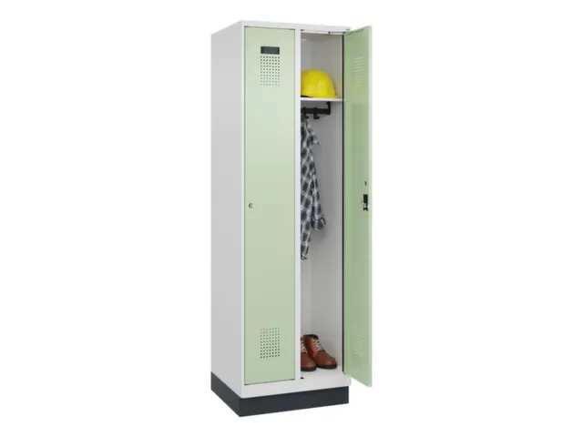 locker,HxBxD 1950x600x500mm,2vak,vak B 300mm,cil.-slot,sokkel