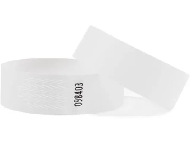 polsbandjes Tyvek, wit, pak van 100 stuks