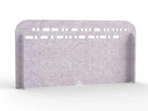 Akoestisch PET-vilt scheidingsscherm M 100x15cm lichtgrijs