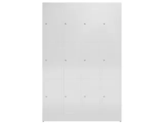 Lockerkast 1800x1185x500mm 4x3 vakken cilinderslot, sokkel, RAL7035 - 2
