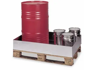 Palletopzetbak 2x 200l Opvangvol. 210l Staal 240x 1250x 820mm Verzinkt - 1