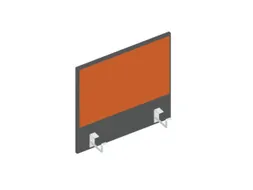 baliepaneel v. bureau aanbouw links MS-donkergrijs BN3012-oranje 600mm
