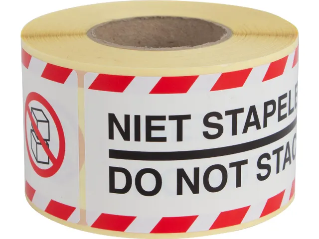 etiketten Niet stapelen 46 x 125 mm 250 stuks