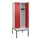 locker met bank,HxBxD 2120x800x815mm,2vak,vak B 400mm,draaigrendel