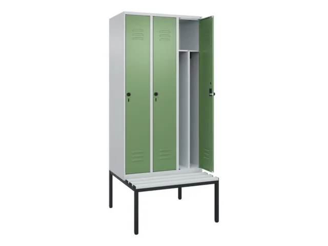 locker voor scheiding van kleding,HxBxD 2120x900x815mm,3vak