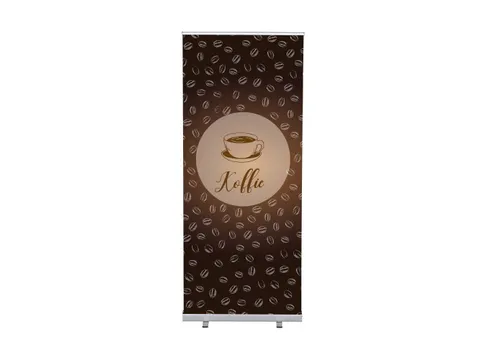 Roll-Banner 85x200 complete set met print "Koffie"