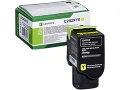 Tonercartridge Lexmark C242XY0 geel