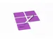 Carte magnétique Scrum 100x100mm Violet