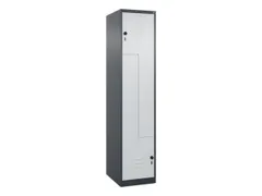 Z-garderobekast,HxBxD 1850x400x500mm,vak B 200/400mm,draaigrendel