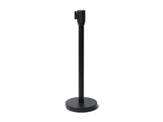 Afzetpaal Economy Zwart met 2.5 meter Zwarte trekband - 1