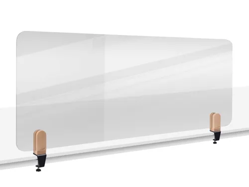 Bureauscherm Elements doorzichtig 60x160cm klemmen