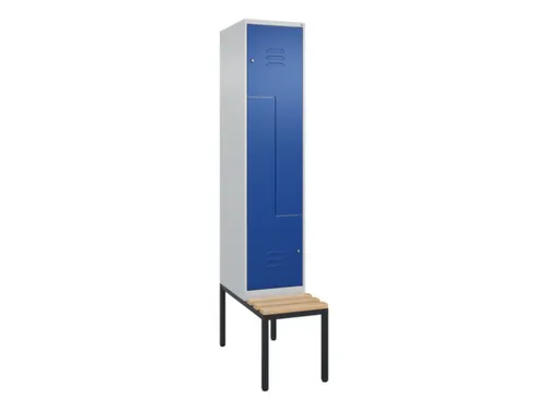 Z-garderobekast,HxBxD 2120x400x815mm,2vak,vak B 400mm,cil.-slot
