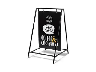 Krijtstoepbord Swing 50x70cm Zwart industrieel frame 15mm - 11
