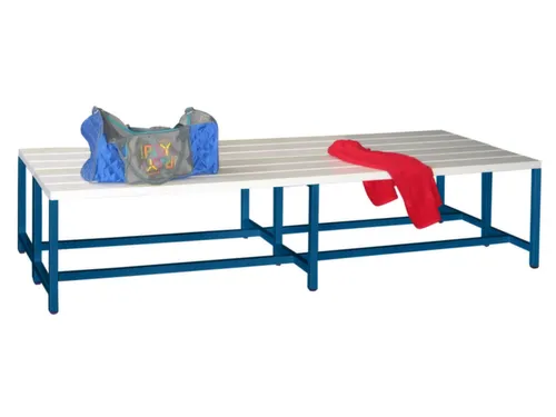 dubbele zitbank,HxLxD 430x2000x740mm,onderstel RAL5010