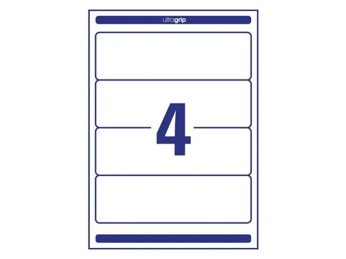 Rugetiket Avery Zweckform breed 192x59mm Wit L6061 400 stuks