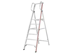platformladder,bordes HxBxD 1420x440x400mm,6treden,aluminium