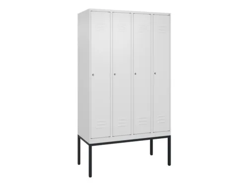 locker,HxBxD 2120x1200x500mm,4vak,vak B 300mm,cil.-slot,voetonderstel