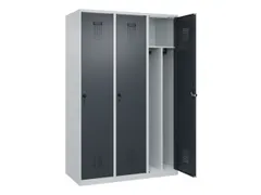 locker voor scheiding van kleding,HxBxD 1850x1200x500mm,3vak