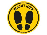 Vloersticker Anti-slip Wacht hier Voor ruwe vloeren Ø350mm 2 Stuks