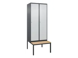 locker voor scheiding van kleding,HxBxD 2120x800x815mm,2vak