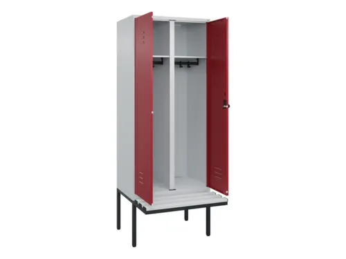 locker voor scheiding van kleding,HxBxD 2120x800x815mm,2vak