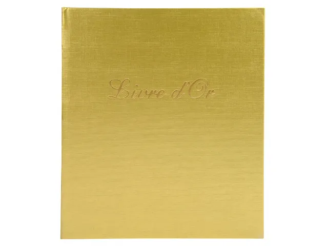 Livre d'or Balacron avec titre 140 pages blanches - 21x19 cm vertical