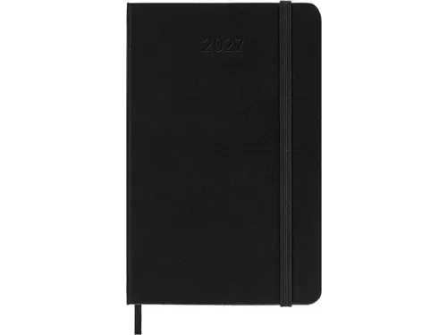 Agenda 2027 Moleskine 12M Weekly 7dag/2pagina's pocket hc black